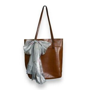 Liz Claiborne Light Blue Floral Rectangle Scarf